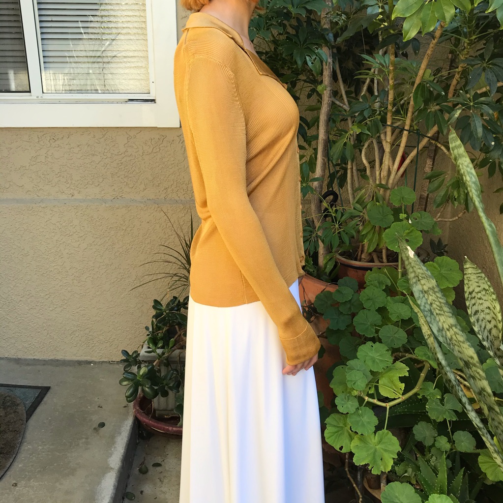 Vintage Gold Max Studio Rayon Knitted Cardigan — image 6 of 8